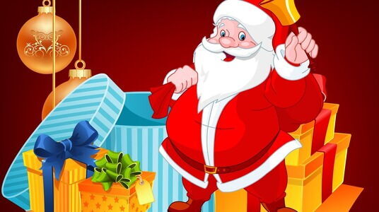 kerstman met pakjes